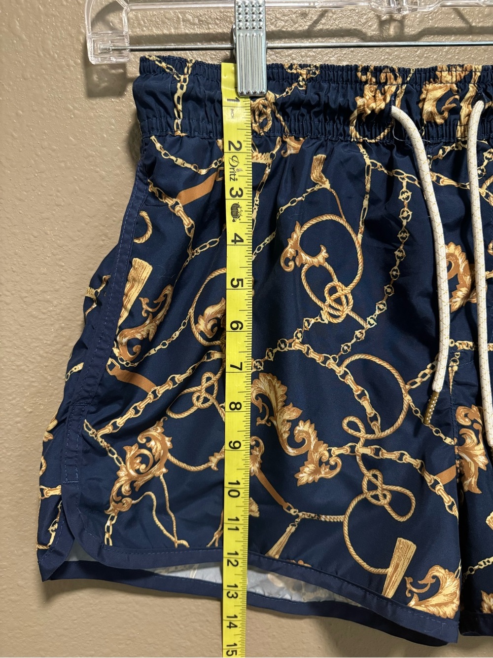 H&M Navy & Gold Chain-Print Drawstring Boxers - Picture 4 of 5